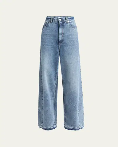 Stella McCartney Two Tonal Paneled Wide Leg Jeans | Thumbnail 5