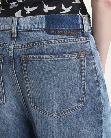 Stella McCartney Two Tonal Paneled Wide Leg Jeans | Thumbnail 9