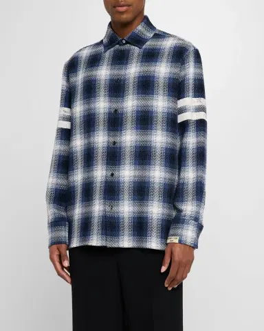 Golden Goose Men's Journey Woven Check Overshirt | Thumbnail 4 Golden Goose Men's Journey Woven Check Overshirt | Thumbnail 4