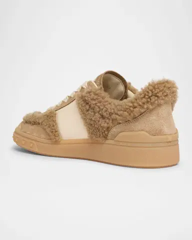 Valentino Garavani Upvillage Suede & Wool Low-Top Sneakers | Thumbnail 2