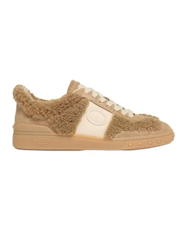 Upvillage Suede & Wool Low-Top Sneakers