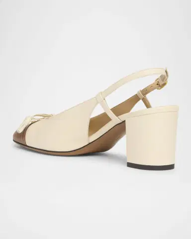 Valentino Garavani Valet Du Roi VLogo Leather Slingback Pumps | Thumbnail 3