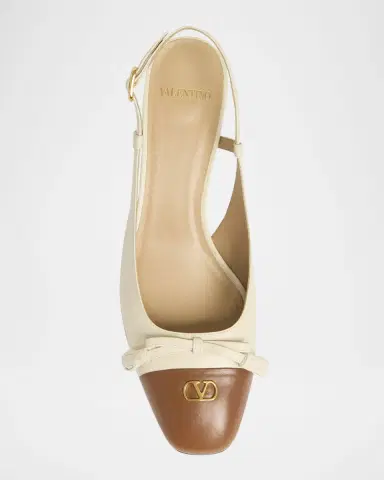 Valentino Garavani Valet Du Roi VLogo Leather Slingback Pumps | Thumbnail 5