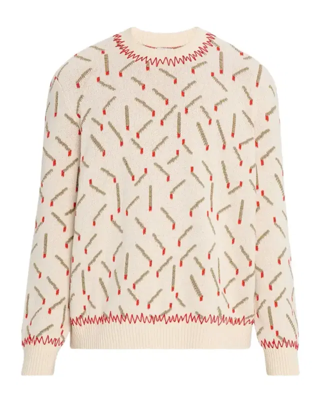 Men 's Jacquard Matchstick Sweater