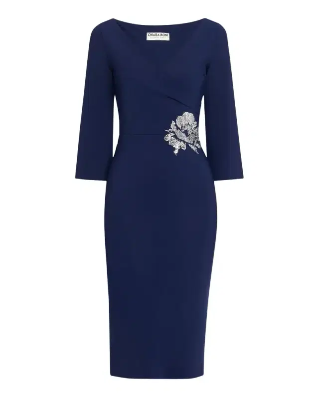 Chiara Boni La Petite Robe Shusui Bodycon Sequin Applique Midi Dress