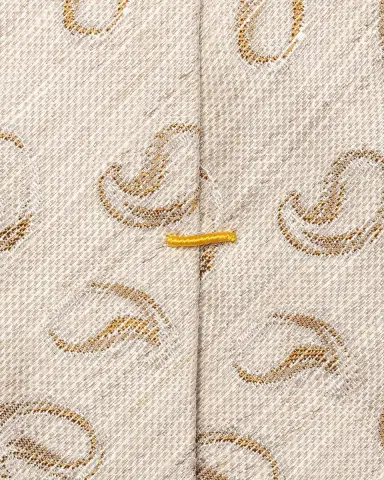 Eton Men's Paisley Silk and Linen Tie | Thumbnail 4 Eton Men's Paisley Silk and Linen Tie | Thumbnail 4