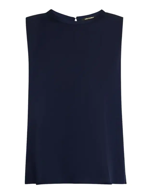Aura Sleeveless Silk-Blend Blouse