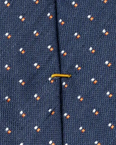 Eton Men's Pin Dot Silk and Linen Tie | Thumbnail 2