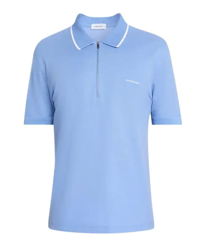 Men 's Cotton Pique Quarter-Zip Polo Shirt