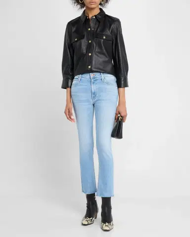 Mother Lil ' Mid-Rise Dazzler Ankle Fray Jeans | Thumbnail 2