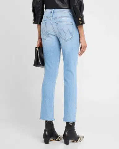 Mother Lil ' Mid-Rise Dazzler Ankle Fray Jeans | Thumbnail 3