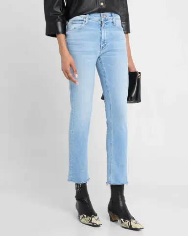 Mother Lil ' Mid-Rise Dazzler Ankle Fray Jeans | Thumbnail 4
