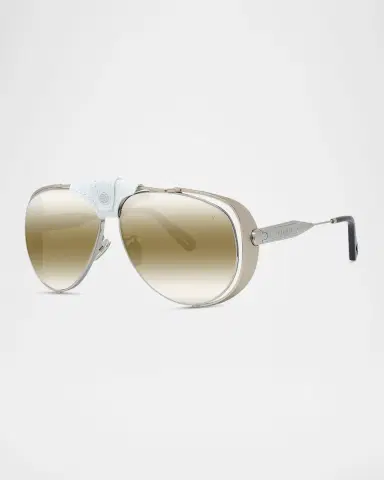 Vuarnet Men's Arctic Titanium Aviator Sunglasses | Thumbnail 3 Vuarnet Men's Arctic Titanium Aviator Sunglasses | Thumbnail 3