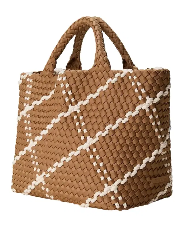 St. Barths Medium Striped Woven Tote Bag