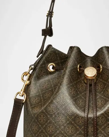 Tory Burch T Monogram Coated Canvas Bucket Bag | Thumbnail 4 Tory Burch T Monogram Coated Canvas Bucket Bag | Thumbnail 4