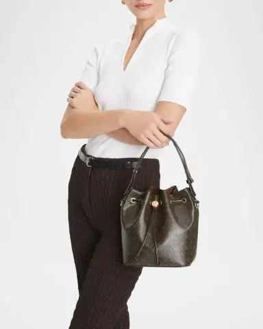 Tory Burch T Monogram Coated Canvas Bucket Bag | Thumbnail 5 Tory Burch T Monogram Coated Canvas Bucket Bag | Thumbnail 5