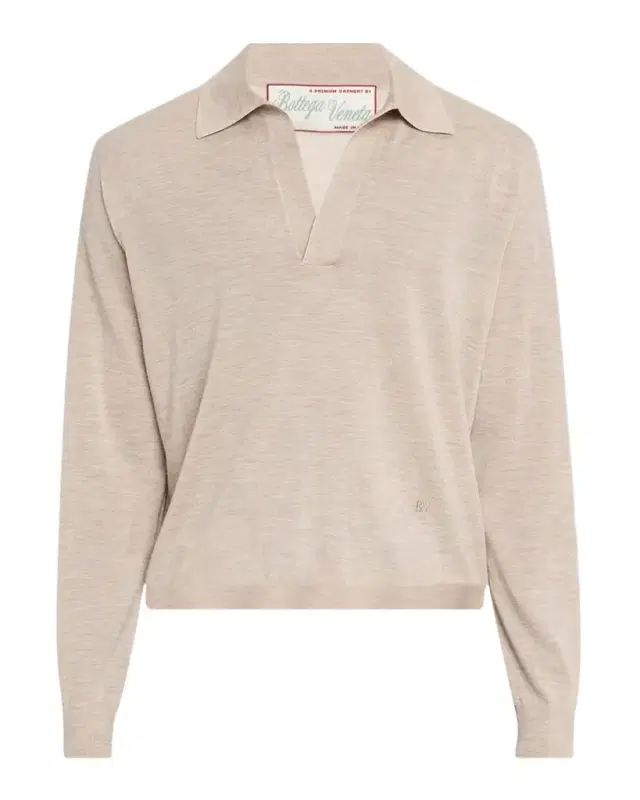 Bottega Veneta Men 's Fine Cashmere Polo Shirt