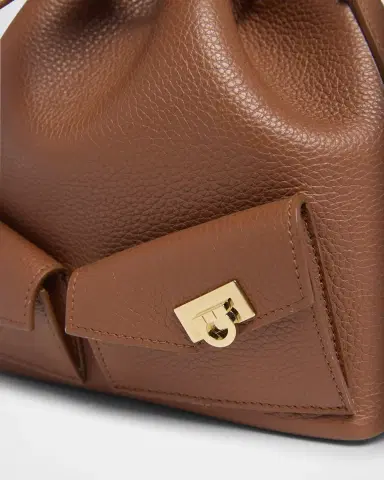 Ferragamo Harley Grainy Leather Bucket Bag | Thumbnail 6 Ferragamo Harley Grainy Leather Bucket Bag | Thumbnail 6
