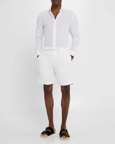 Frescobol Carioca Men's Antonio Linen Casual Button-Down Shirt | Thumbnail 2 Frescobol Carioca Men's Antonio Linen Casual Button-Down Shirt | Thumbnail 2