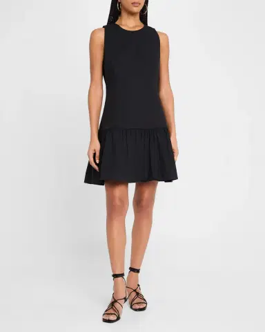 Marie Oliver Marilyn Flounce Cotton Mini Dress | Thumbnail 4