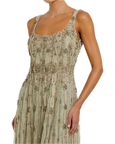 Mac Duggal Embellished Mesh Cocktail Dress | Thumbnail 1