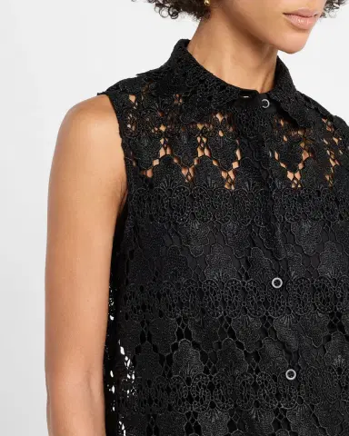 FRAME The Deco Lace Mini Dress | Thumbnail 4