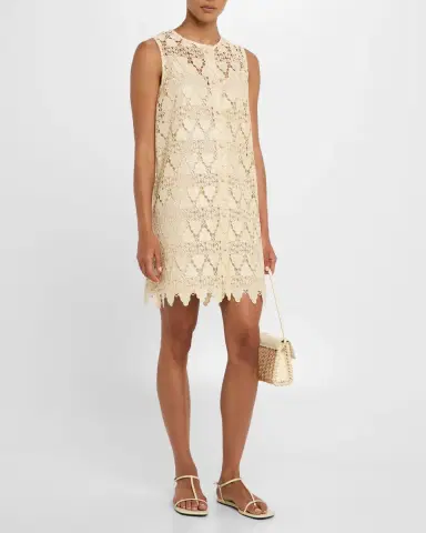 FRAME The Deco Lace Mini Dress | Thumbnail 5