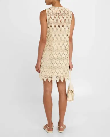 FRAME The Deco Lace Mini Dress | Thumbnail 6