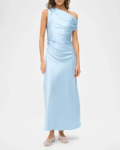 STAUD Phare Silk Midi Dress | Thumbnail 2 STAUD Phare Silk Midi Dress | Thumbnail 2