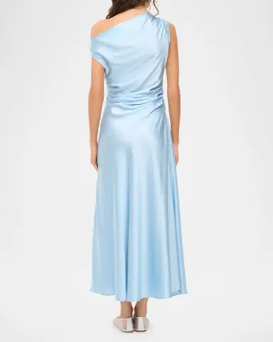 STAUD Phare Silk Midi Dress | Thumbnail 3 STAUD Phare Silk Midi Dress | Thumbnail 3