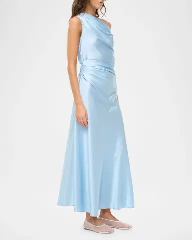 STAUD Phare Silk Midi Dress | Thumbnail 6 STAUD Phare Silk Midi Dress | Thumbnail 6