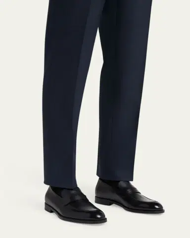 Zegna Men's Calfskin Penny Loafers | Thumbnail 2