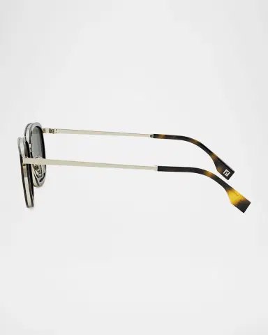 Fendi Men's Travel Metal Round Sunglasses | Thumbnail 4