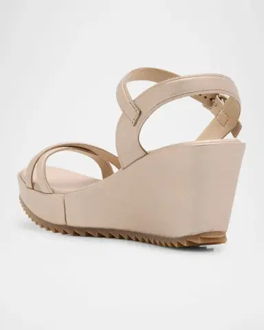 Pedro Garcia Finoa Metallic Leather Low Wedge Sandals | Thumbnail 4 Pedro Garcia Finoa Metallic Leather Low Wedge Sandals | Thumbnail 4