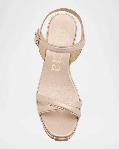 Pedro Garcia Finoa Metallic Leather Low Wedge Sandals | Thumbnail 6 Pedro Garcia Finoa Metallic Leather Low Wedge Sandals | Thumbnail 6