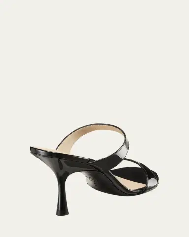 Stuart Weitzman Nudist Patent Leather Dual-Strap Sandals | Thumbnail 2 Stuart Weitzman Nudist Patent Leather Dual-Strap Sandals | Thumbnail 2