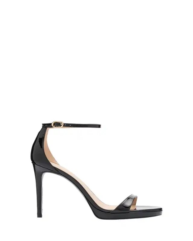 Stuart Weitzman Nudist Patent Leather Stiletto Platform Sandals