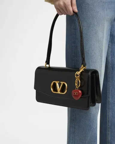 Valentino Garavani VLOGO Signature Heart Charm Keyring | Thumbnail 2