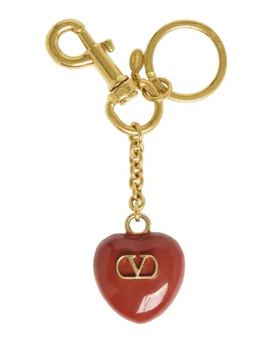 Valentino Garavani VLOGO Signature Heart Charm Keyring | Thumbnail 3