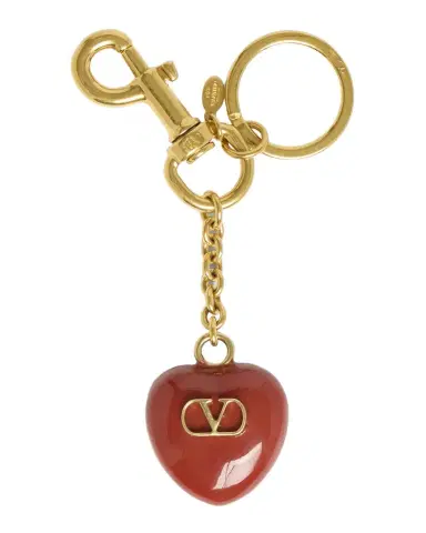 Valentino Garavani VLOGO Signature Heart Charm Keyring | Thumbnail 1