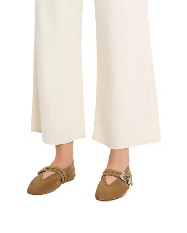 Le Monde Beryl Claudia Suede Western Buckle Ballerina Flats
