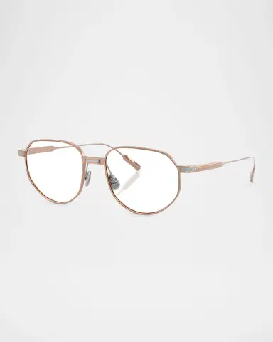 Brunello Cucinelli BC1008T Blue Light Geometric Glasses | Thumbnail 3