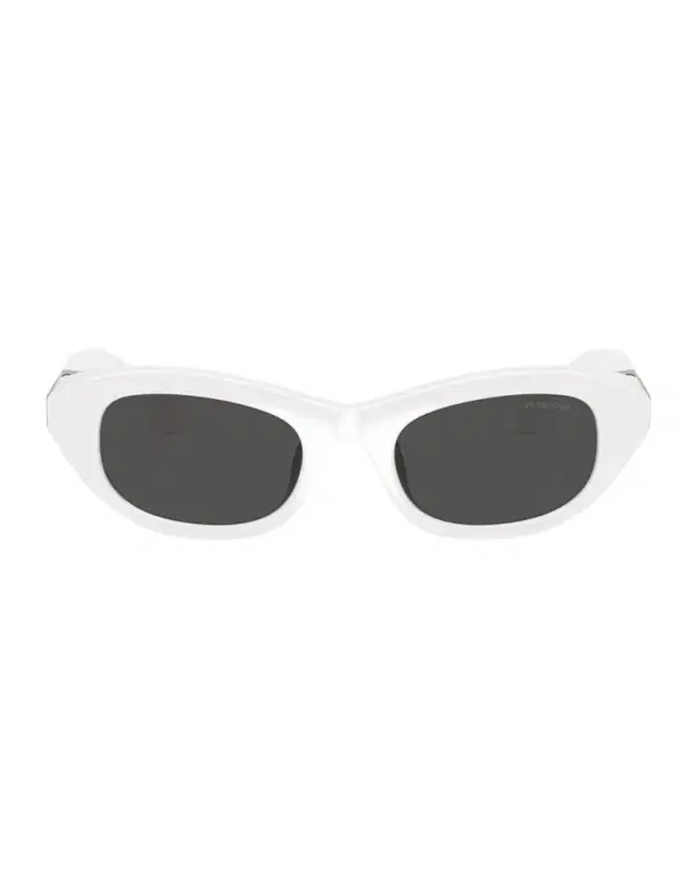 SWAROVSKI SK6036U Crystal-Hinge Plastic Pillow Sunglasses