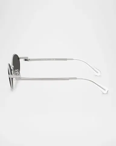 Swarovski SK7033 Metal Oval Sunglasses | Thumbnail 2 Swarovski SK7033 Metal Oval Sunglasses | Thumbnail 2