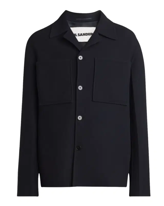 Men 's Wool Boxy-Fit Shirt Jacket