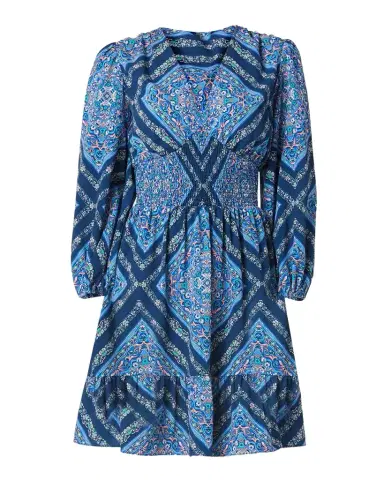 Shoshanna Imogen Smocked Floral-Print Empire Mini Dress | Thumbnail 1