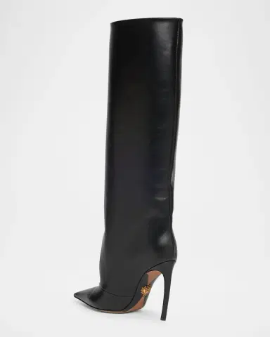 Dolce & Gabbana Devotion Leather Knee-High Boots | Thumbnail 2 Dolce & Gabbana Devotion Leather Knee-High Boots | Thumbnail 2