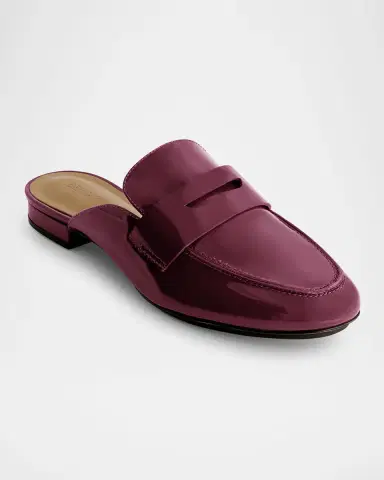 Bernardo Patent Leather Penny Loafer Mules | Thumbnail 2 Bernardo Patent Leather Penny Loafer Mules | Thumbnail 2