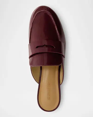 Bernardo Patent Leather Penny Loafer Mules | Thumbnail 3 Bernardo Patent Leather Penny Loafer Mules | Thumbnail 3