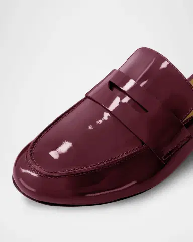 Bernardo Patent Leather Penny Loafer Mules | Thumbnail 4 Bernardo Patent Leather Penny Loafer Mules | Thumbnail 4